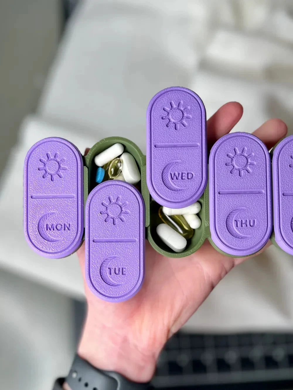 Pill Box, Pill Organizer - 7 Days, Morning &amp; Night