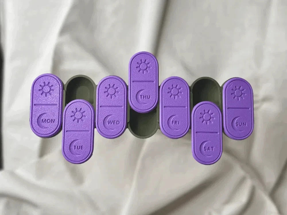 Pill Box, Pill Organizer - 7 Days, Morning &amp; Night